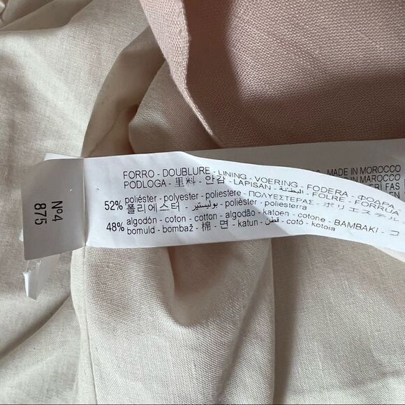 Zara Mens Pink Linen Suit Jacket Blazer - Picture 8 of 8